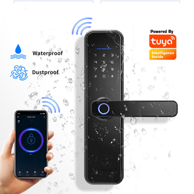 Serratura di porta all'aperto domestica di codice di carta del portone di Tuya APP di sicurezza dell'impronta digitale astuta impermeabile di WiFi